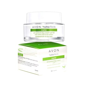 Avon Nutra Effects Matte Oil Control Day Cream Spf20 With Willow Leaf &amp; Rice Extract For Combination To Oily Skin 50ml