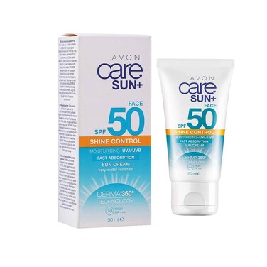 Avon Care Sun+ Spf50 Sun Cream, Shine Control Moisturising UVA/UVB 50ml