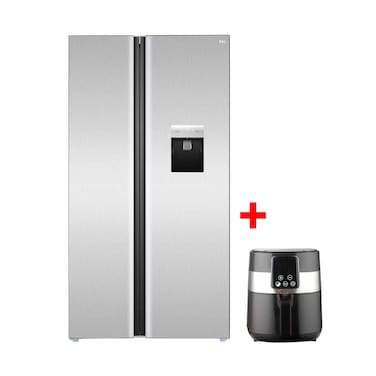 TCL Side By Side Refrigerator P790SBSNWD 790 Liters +WHITE-WESTINGHOUSE AIR FRYER DF7005-GS