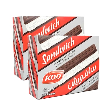 Kdd Sandwich Vanilla Ice Cream 40mlx10 Pack Of 2