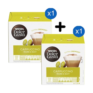 كبسولات قهوة نسكافيه دولتشي غوستو كابتشينو 200 جم + 1 قطعة