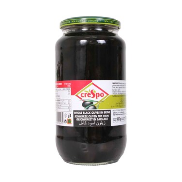 Crespo Whole Black Olives In Brine 575g