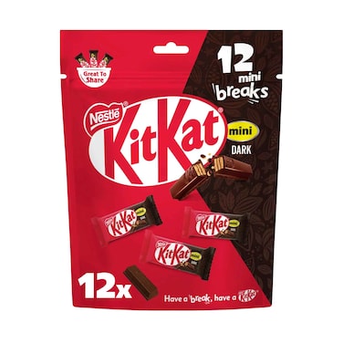 نيستله كيت كات ٢ إصبعين، كيس ويفر صغير بالشوكولاتة الداكنة ١٦٢ غرام