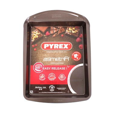 Pyrex Divided Brownie Asimetri 28x22cm 2.2l