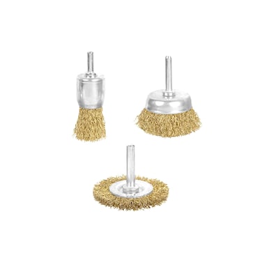 طقم فرشاة سلك فولاذي ميجا M-7903، 3 قطع