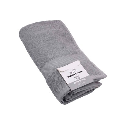 Luxury Bath Towel Light Grey 75x140cm