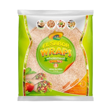 El Sabor Tortillas Wholemeal Wraps 20Cm 320g
