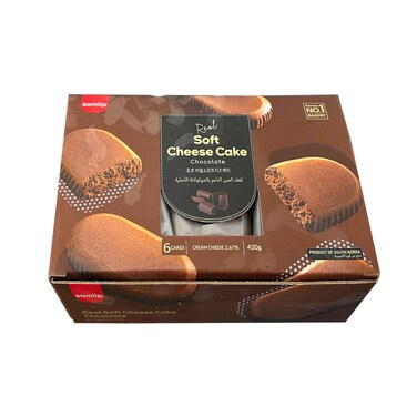 Samlip Frozen Real Soft Cheese Cake Chocolate Flavour 70gx6 Pieces
