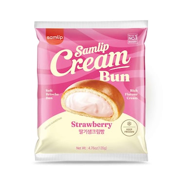 Samlip Frozen Cream Bun Strawberry Flavour 135g