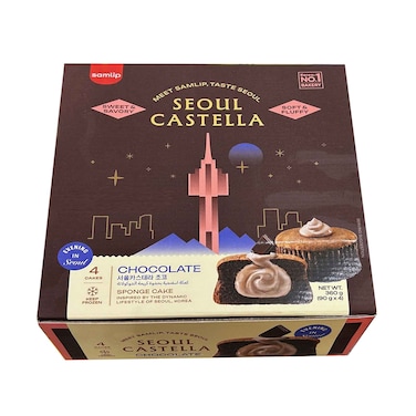 Samlip Seoul Castella Sponge Cake Chocolate Flavour 360g