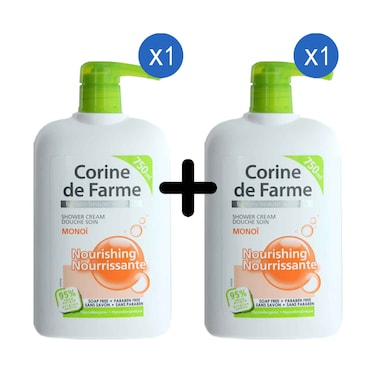 Corine de Farme Shower Cream Monoi 750ml + 1 Piece