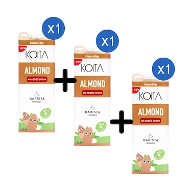 Koita Almond Barista Milk No Added Sugar 1l x 3 Pieces