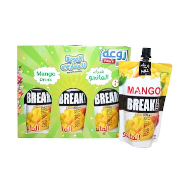 Rawa Mango&nbsp;Break Time Flavored Drink Pouch 200mlx6 Pieces