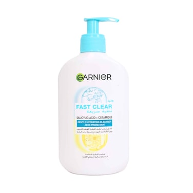 Garnier Fast Clear Salicylic Acid Plus Ceramides Gentle Hydrating Cleanser Foam for Acne Prone Skin 250ml