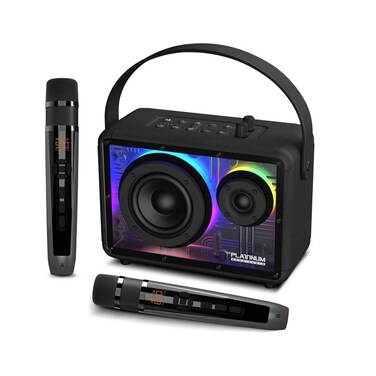 Platinum Apollo Pro Portable Bluetooth Speaker With UHF Wireless Microphones PTHM530 Black
