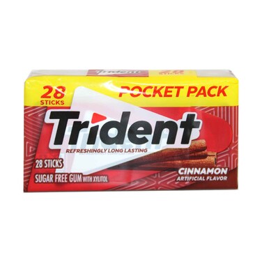 Trident Cinnamon Sugar Free Gum 1.8gx28 Pieces