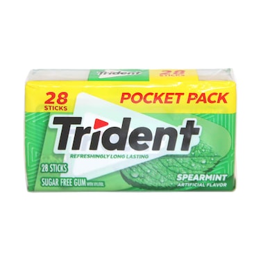 Trident Spearmint Sugar Free Gum 1.8gx28 Pieces