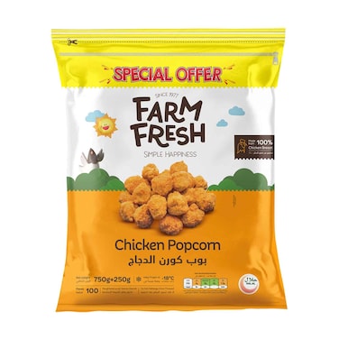 Farm Fresh Frozen Chicken Popcorn 750g+250g