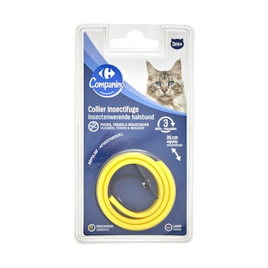 طوق طارد للحشرات للقطط من كارفور كومبانينو، مناسب للأطفال من عمر 3 أشهر فما فوق