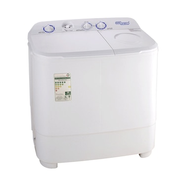 غسالة سوبر جنرال تحميل علوي بحوضين SGW610X سعة 6 كجم باللون الأبيض