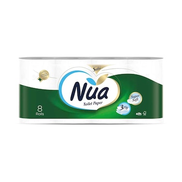Nua Sofia Super Soft Imported Toilet Paper 3 Ply Pack Of 8 Rolls