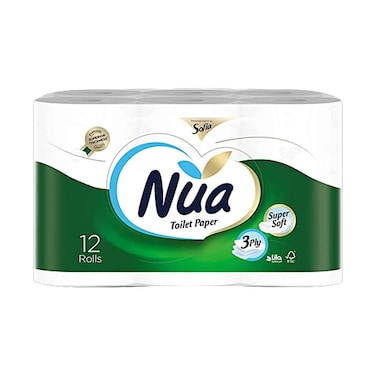 Nua Soft Toilet Paper 3Ply 12 Rolls