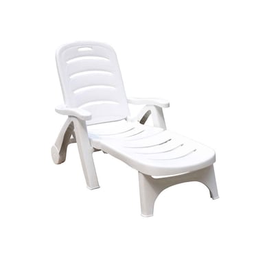 كرسي شاطئ بلاستيكي (سرير شمسي) متنوع 194×77×103 سم