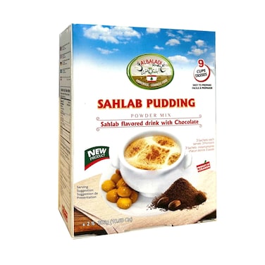 مزيج مسحوق بودنغ السحلب من البلدي، مشروب بنكهة السحلب مع الشوكولاتة 300 غرام