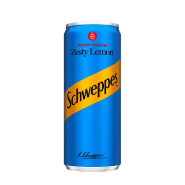 Schweppes Premium Sparkling Drink Zesty Lemon 253ml