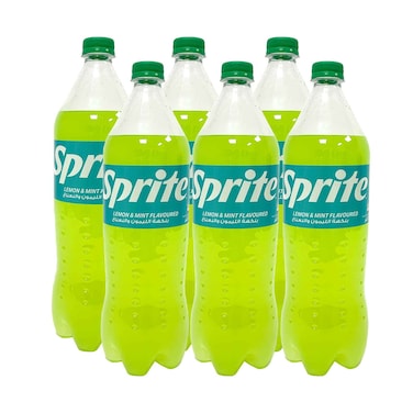 Sprite Carbonated Drinks Lemon &amp; Mint Flavoured Pet 1.25Lx6 Pieces