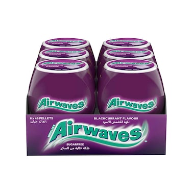 Airwaves Blackcurrant Chewing Gum 64gx6 Pieces