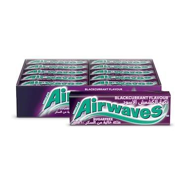 Wrigley's Airwaves Sugarfree Blackcurrant Flavour Chewing Gum 14gx30 Pieces