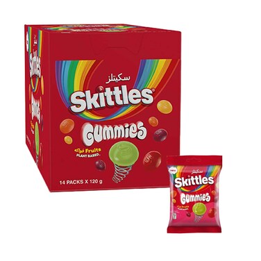 Skittles Plant Based Gummies Fruits Candy 120gx14 Pieces