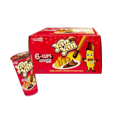 Meiji Yan Yan Creamy Chocolate Flavoured Dip Biscuit Snack 50gx6 Pieces