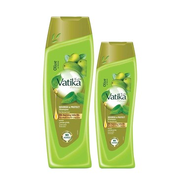Vatika Naturals Shampoo Nourish &amp; Protect Olive &amp; Henna 400ml+200ml