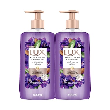 Lux Perfumed Liquid Hand Wash Magical Orchid &amp; Almond Oil 500mlx2 Pieces