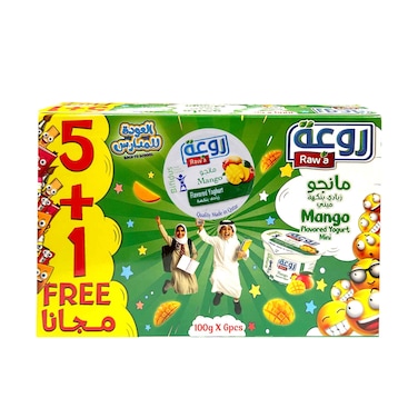 Rawa Flavoured Yoghurt Mango, Low Fat 100gx6 Pieces
