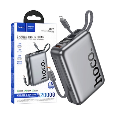 باور بنك Hoco بسعة 20000 مللي أمبير Q39 PD20W