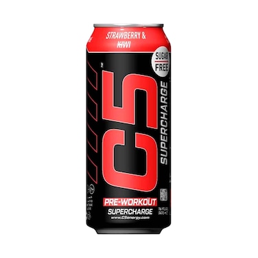 C5 Pre-Workout Supercharge Energy Drink Strawberry &amp; Kiwi 473ml