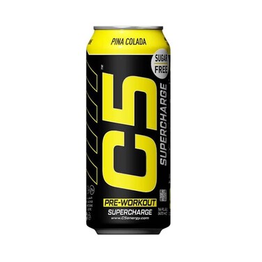 C5 Pre-Workout Supercharge Energy Drink Pina Colada 473ml