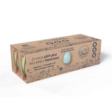 Mazzraty Medium Fresh Eggs Free Range Rich In Omega 3 + Selenium 10 Pieces