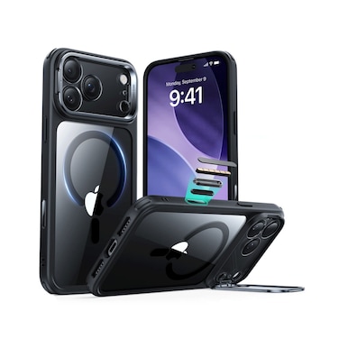 ESR iPhone 17 Pro Kickstand Case with Magsafe Clear Black