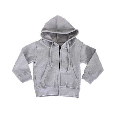 جاكيت بغطاء رأس للأطفال، سادة بسحاب، متنوع