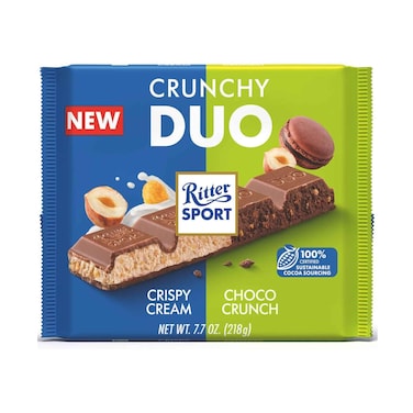 Ritter Sport Chocolate Crunchy Duo Crispy Cream &amp; Choco Crunch 218g