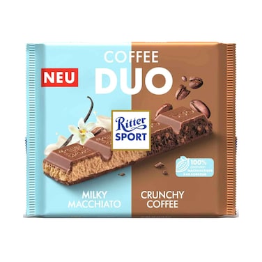 Ritter Sport Chocolate Coffee Duo Molky Macchiato &amp; Crunchy Coffee 218g
