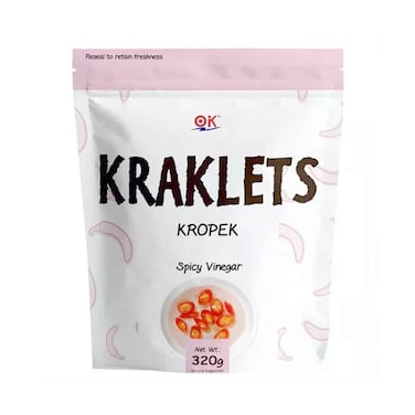 Ok Kraklets Kropek Spicy Vinegar 320g