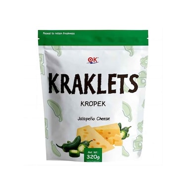 Ok Kraklets Kropek Jalape&ntilde;o Cheese 320g