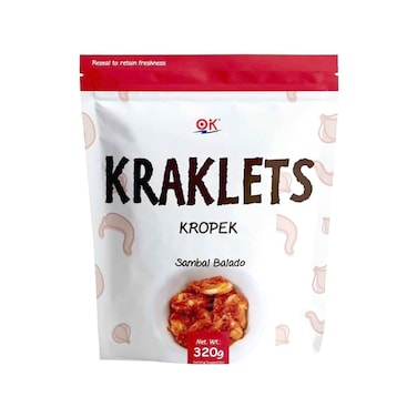 Ok Kraklets Kropek Sambal Balado 320g