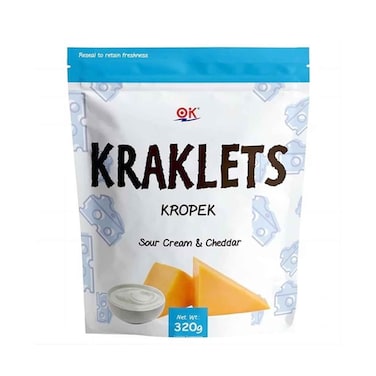 Ok Kraklets Kropek Sour Cream &amp; Cheddar 320g