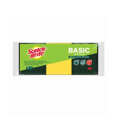 Scotch Brite Basic Scrub Sponge 9 Pieces